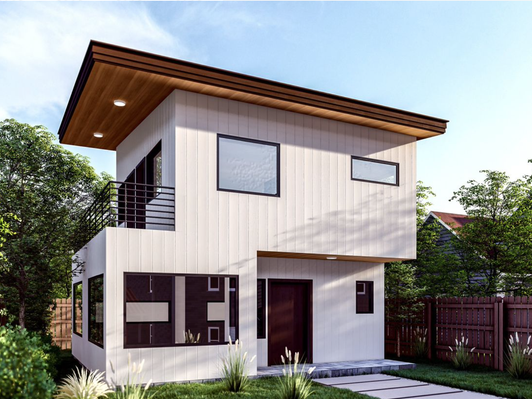 Render de casa modular